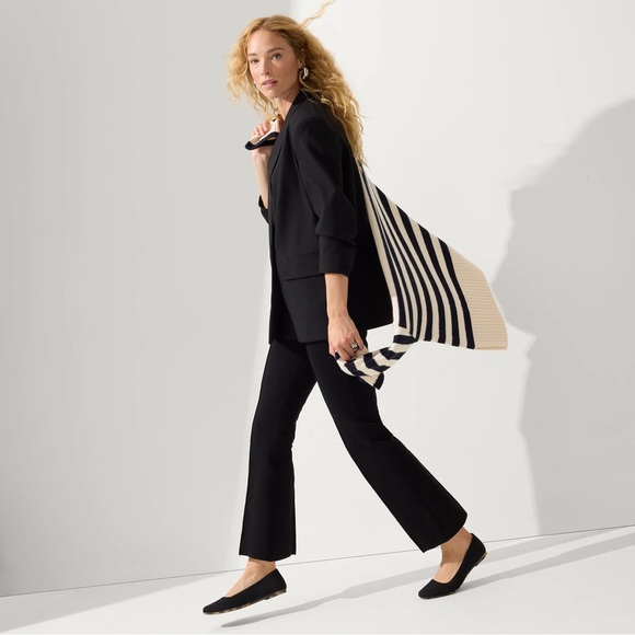 Rothy's | The Max Square Flat in Black - Picture 3 of 11